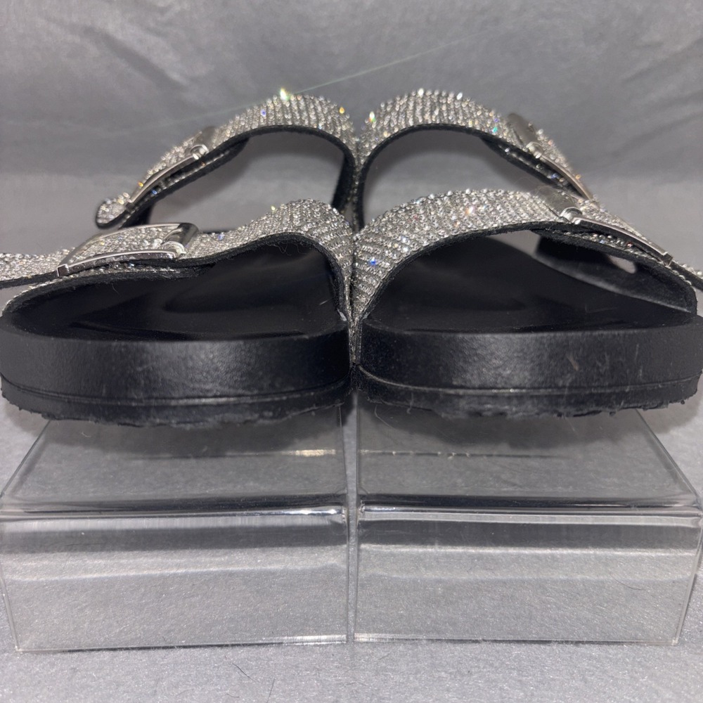 Madden Girl Women's Teddy-R Rhinestone and Black Footbed Sandals, Size 9 NWOB - Picture 5 of 13